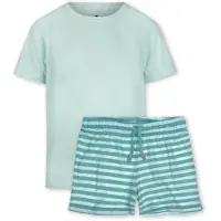 Little label shortama blauw Jongens Stretchkatoen Ronde hals Streep - maat 110/116