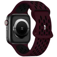 Beline Apple Watch New Sport Siliconen band 38/40/41 mm bordeaux en zwart wijnrood/zwart doosje