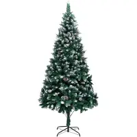 Prolenta Maison Exclusive - Kunstkerstboom met kegels en sneeuwvlokken, 240 cm