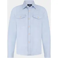 Bos Bright Blue Scotland blue overshirt duncan shirtjacket spe26114du03sb/4003
