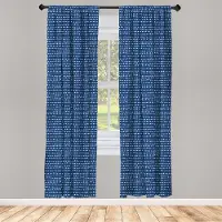 Abakuhaus Voorhang Geometrisch – 2x75x245 cm – Marineblauw/Wit