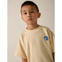Tumble 'n dry T-shirt met backprint crème fijn gebreid Ecru Jongens Katoen Ronde hals - maat 98