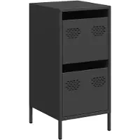 vidaXL Dressoir 35x39x73,5 cm koudgewalst staal zwart