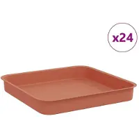 Syfax Vierkante Bloemenschotel 24 st Baksteenrood 15 x 15 x 2 cm