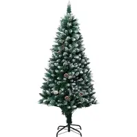 Syfax Kunstkerstboom met LED en kerstballen en dennenappels 180 cm