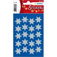 Herma Stickers ster 6-puntig, zilver Ø 21 mm - 20 stuks