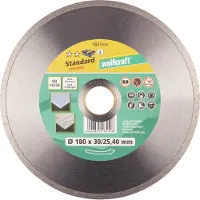 Wolfcraft - Diamantdoorslijpschijf 180 mm - Voor Tegels - Diamant Slijpschijf - 1651000