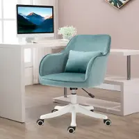 MODFU - Bureaustoel - Met Vibratiemassage En Lendenkussen - In Hoogte Verstelbaar - Schuim - Groen - 57 X 70 X 78-86 Cm