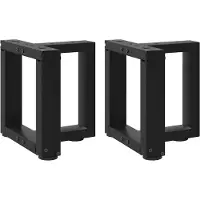 vidaXL Salontafelpoten 2 st T-vormig 30x25x(30-31) cm staal zwart