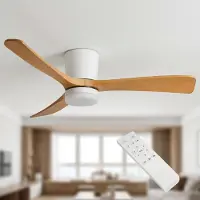 LedLoket LED Plafondventilator | Hout Wit | 18W | 1440 lumen | CCT - Kleurwissel | Niet dimbaar