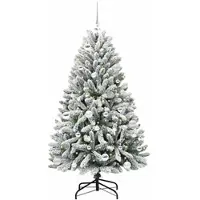 vidaXL Kunstkerstboom 150 cm 150 LED's Warmwit PVC en Staal