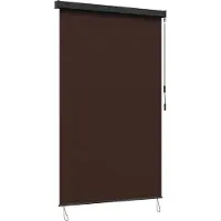 vidaXL Rolgordijn Bruin 140 x 250 cm Stof en Aluminium
