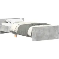 vidaXL Bedframe met hoofdeinde Betongrijs Bewerkt hout