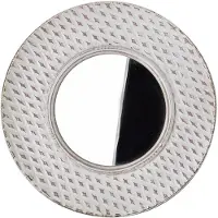 Mondex - Daz Decorative Mirror - Spiegel - 34.5 x 34.5 x 3cm - Rond - Wit/Goud
