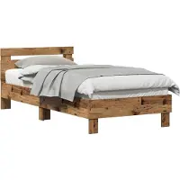 vidaXL Bedframe Oud hout Bewerkt hout
