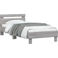 vidaXL Bedframe Grijs Sonoma Bewerkt hout