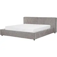 Beliani LINARDS - Waterbed - Grijs - 180 x 200 cm - Polyester