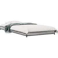 vidaXL Bedframe Grijs Sonoma 80 x 200 cm Bewerkt hout