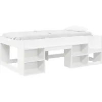 vidaXL Kinderbedframe met opbergruimte Wit 80 x 200 cm Bewerkt hout