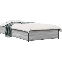 vidaXL Bedframe Grijs Sonoma 80 x 200 cm Bewerkt hout