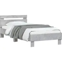 vidaXL Bedframe Betongrijs Bewerkt hout