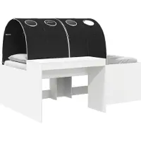 vidaXL Bed met Tunnel 3 st Artisian Eik en Zwart Bewerkt hout