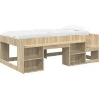 vidaXL Kinderbedframe met opbergruimte Sonoma Eiken 90 x 190 cm