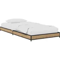vidaXL Bedframe Artisanaal eiken 80 x 200 cm Bewerkt hout
