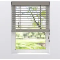 DTCH Bamboe Houten Jaloezie - Easy Natural - 50 mm - Light Grey - 230 x 240 cm - Maten van 50 t/m 250 cm breed