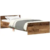vidaXL Bedframe met hoofdeinde Oud hout Bewerkt hout