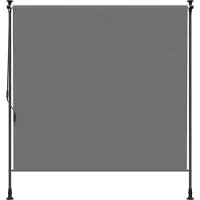 vidaXL Buitenzonwering Rolgordijn Lichtgrijs 120 x 270 cm