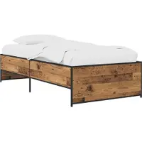 vidaXL Bedframe Oud hout 80 x 200 cm Bewerkt hout