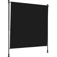vidaXL Buitenzonwering Rolgordijn Zwart 120 x 270 cm