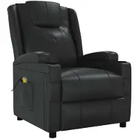 vidaXL Massagestoel kunstleer zwart