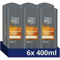 Dove Men+Care Sandalwood + Vanilla 3-in-1 douchegel - 6 x 400 ml
