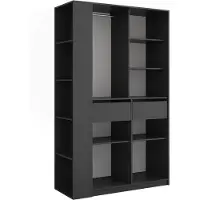 Vicco Elmo Kledingopslagkast – 50 x 200 cm Set van 2 Antraciet