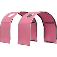 vidaXL Bedtunnel voor kinderbedden 2 st Roze Polyester
