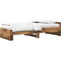 vidaXL Bedframe met Hoofdbord Oud hout 80 x 200 cm Bewerkt hout