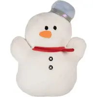 Clayre & Eef Sierkussen Sneeuwpop 37x9x52 cm Wit Polyester