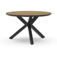 Tierra Outdoor Orbital dining tafel trespa bergamo charcoal dia 120 cm
