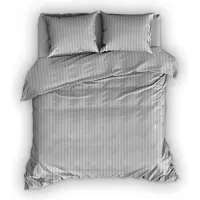 Satin d'or Dekbedovertrek Satijn Streep Silver Satijn-260 x 200 / 220 cm | Extra Breed