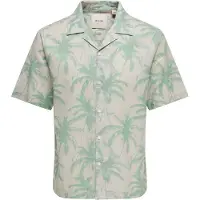 Only & Sons Overhemd 'ONSCAIDEN' lichtgrijs / jade groen