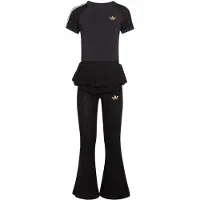 Adidas Set 'SLIM KNITTED TEE LEGGINGS' crème / zwart / wit