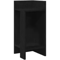 vidaXL Bijzettafeltje met plank 25,5x27x60 cm zwart