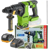 Procraft PHA30-1B accu-boorhamer 20 V 2,8 J SDS plus borstelloos + 1x accu 4,0 Ah + oplader