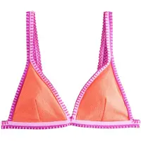 Next Bikinitop donkeroranje / pink / lichtroze