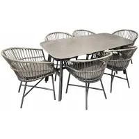 Oosterik Home Diningset Cossato Biella Grey
