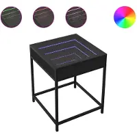 vidaXL Nachtkastje met Infinity LED 40x40x51 cm zwart