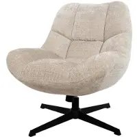 MySons Draaifauteuil Chuck 360 - schommel effect - stof cremona natural - Unique Collection