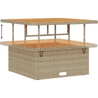 vidaXL Tuinbank Set 11 st 11-Aantal zitplaatsen Beige en Crème